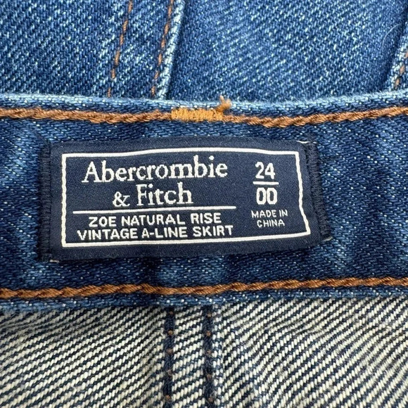 Abercrombie & Fitch Women’s Zoe Natural Rose‎ Vintage A-Line Skirt 24/00 - Picture 4 of 5